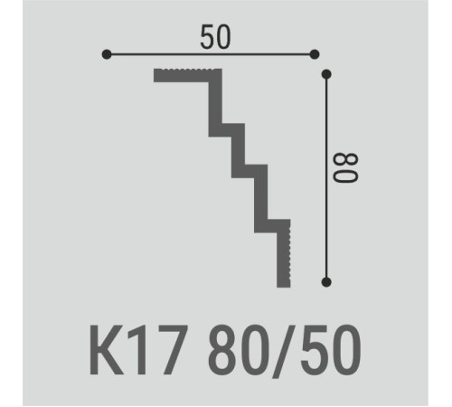 Карниз потолочный Bellо Deco XPS К17 (2000х80х50 мм)