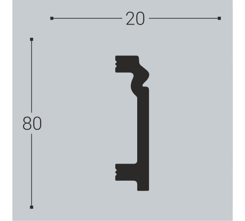 Плинтус напольный Bellо Deco XPS П3 (2000х80х20 мм)