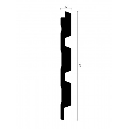 Декоративная панель ALPINE WALLS LineArt  LA ECO 269W (2900х122х12 мм) полистирол высокой плотности