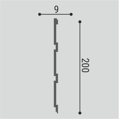 Панель стеновая Bellо Deco XPS СП 02/2 (2000х200х9 мм) Панель стеновая Bellо Deco XPS СП 02/2 (2000х200х9 мм)