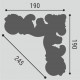 Угол молдингу Bellо Deco PU УУ1 (190х190 мм)