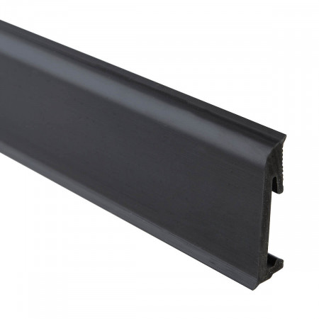 Плинтус напольный Salag ALPHA 65 Black AP6603 Чёрный Embossing (65х18х2200мм)
