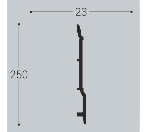 Плинтус напольный Bellо Deco XPS П17 (2000х250х23 мм)