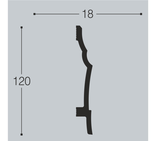 Плинтус напольный Bellо Deco XPS П19 (2000х120х18 мм)