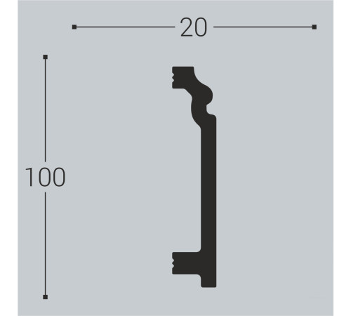 Плинтус напольный Bellо Deco XPS П4 (2000х100х20 мм)