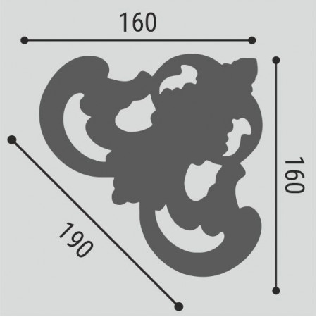 Угол молдингу Bellо Deco PU УУ2 (160х160 мм)