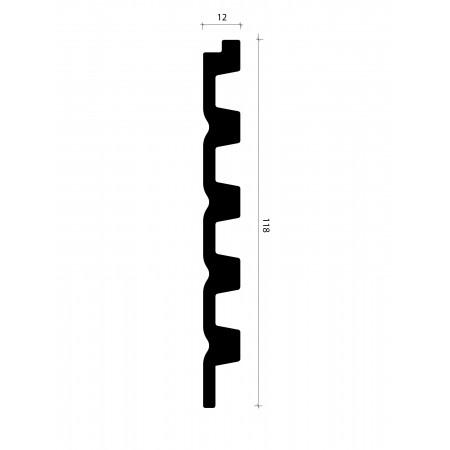 Декоративная панель ALPINE WALLS LineArt  LA ECO 2741W (2900х118х12 мм) полистирол высокой плотности