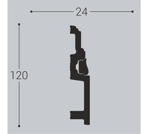 Плинтус напольный Bellо Deco XPS П6 (2000х120х24 мм)