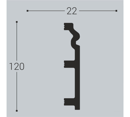 Плинтус напольный Bellо Deco XPS П5 (2000х120х22 мм)