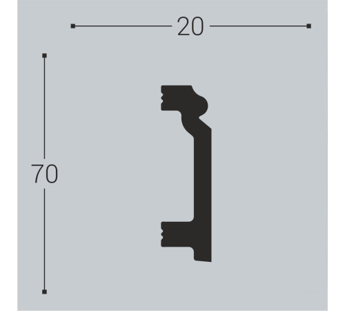 Плинтус напольный Bellо Deco XPS П7 (2000х70х20 мм)