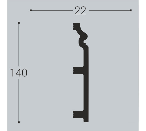 Плинтус напольный Bellо Deco XPS П9 (2000х140х22 мм)