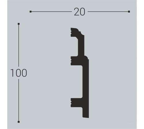 Плинтус напольный Bellо Deco XPS П10 (2000х100х20 мм)