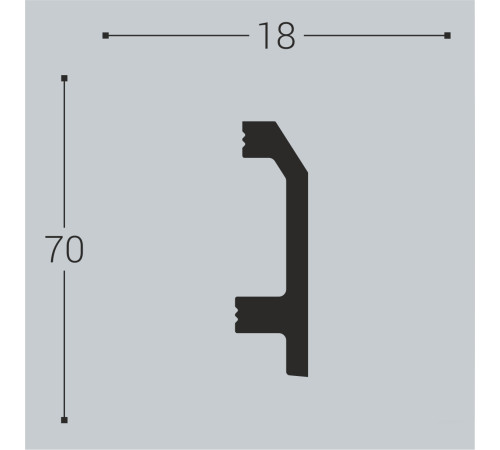 Плинтус напольный Bellо Deco XPS П11 (2000х70х18 мм)