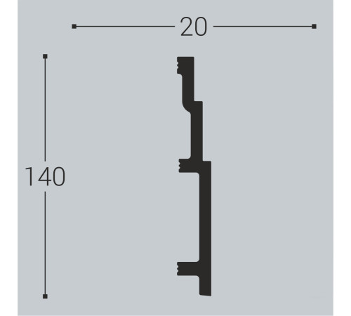 Плинтус напольный Bellо Deco XPS П13 (2000х140х20 мм)