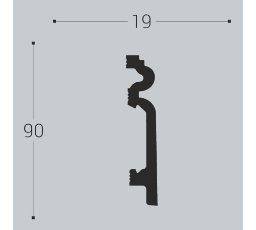 Плинтус напольный Bellо Deco XPS П14 (2000х90х19 мм)