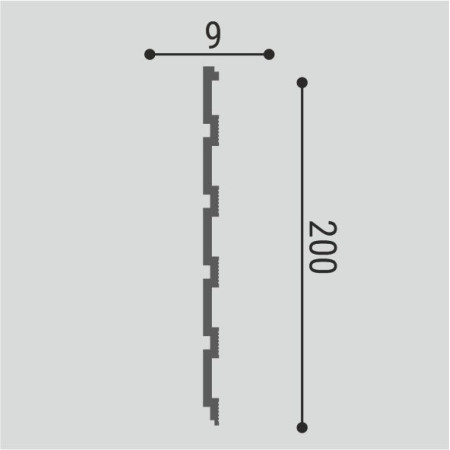 Панель стеновая Bellо Deco XPS СП 03/2 (2000х200х9 мм) Панель стеновая Bellо Deco XPS СП 03/2 (2000х200х9 мм)