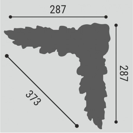 Угол молдингу Bellо Deco PU М10У4 (287х287 мм)