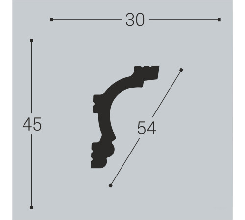 Карниз потолочный Bellо Deco XPS К8 (2000х45х30 мм)