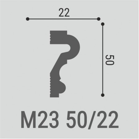 Настенный молдинг Bellо Deco XPS М23 (2000х50х22 мм)