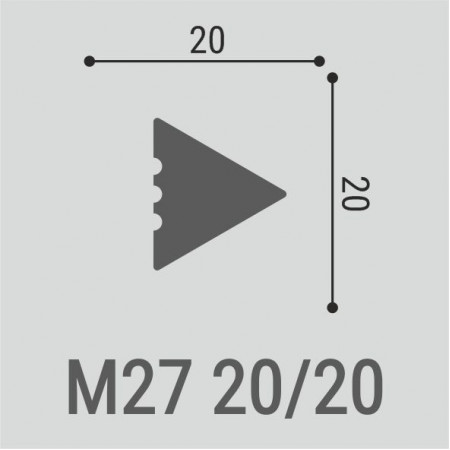 Настенный молдинг Bellо Deco XPS М27 (2000х20х20 мм)