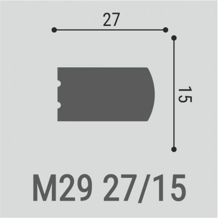 Настенный молдинг Bellо Deco XPS М29 (2000х27х15 мм)