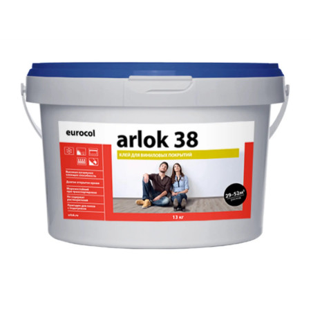Клей для виниловых покрытий Eurocol Arlok 38 (6.5кг, расход 14-26м2) Клей для виниловых покрытий Eurocol Arlok 38 (6.5кг, расход 14-26м2)