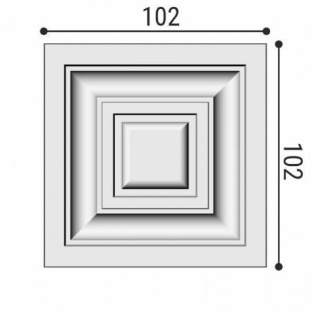 Вставка декоративная Bellо Deco XPS В1 (102х102 мм)