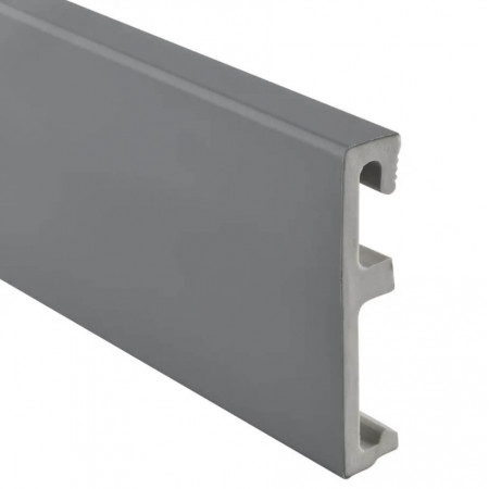 Плинтус напольный Salag ALPHA 80 Szary AP81F2 Серый RAL 7047 (80х16х2400мм)