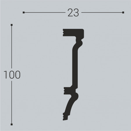 Настенный молдинг Bellо Deco XPS М13 (2000х100х23 мм)