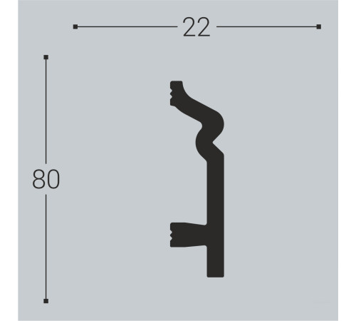 Плинтус напольный Bellо Deco XPS П2 (2000х80х22 мм)