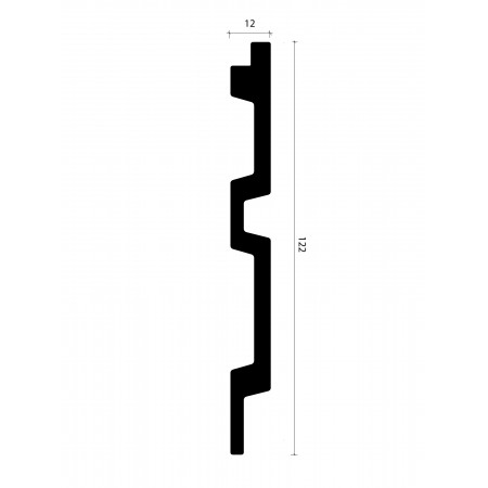 Декоративная панель ALPINE WALLS LineArt  LA ECO 0201W (2900х122х12 мм) полистирол высокой плотности