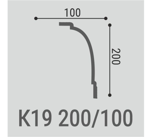 Карниз потолочный Bellо Deco XPS К19 (2000х200х100 мм)