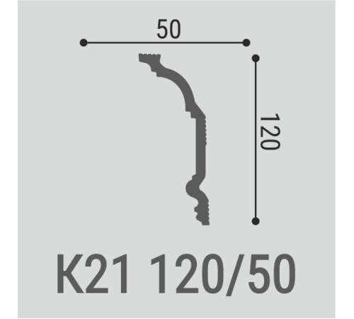 Карниз потолочный Bellо Deco XPS К21 (2000х120х50 мм)