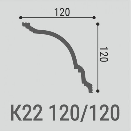 Карниз потолочный Bellо Deco XPS К22 (2000х120х120 мм)
