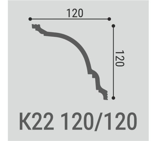 Карниз потолочный Bellо Deco XPS К22 (2000х120х120 мм)