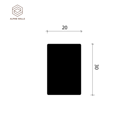 Декоративная рейка ALPINE WALLS LineArt  LA ECO 502W (2900х30х20 мм) полистирол высокой плотности