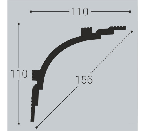 Карниз потолочный Bellо Deco XPS К14 (2000х110х110 мм)