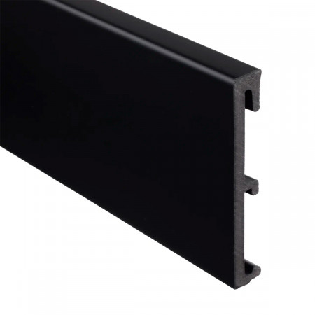 Плинтус напольный Salag ALPHA 100 Czarny AP11F3 Черный RAL9005 (100х18х2400мм)